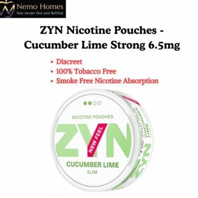 Buy ZYN Nicotine Pouches – Slim Cucumber Lime Strong 6.5mg  - Free UK Next Day Delivery (no minimum spend)