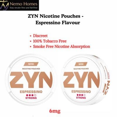 Buy ZYN Nicotine Pouches – Mini Espressino Strong 6mg  - Free UK Next Day Delivery (no minimum spend)