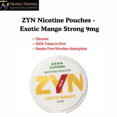 Buy ZYN Nicotine Pouches – Slim Exotic Mango Strong 9mg  - Free UK Next Day Delivery (no minimum spend)