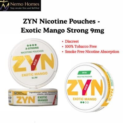 Buy ZYN Nicotine Pouches – Slim Exotic Mango Strong 9mg  - Free UK Next Day Delivery (no minimum spend)