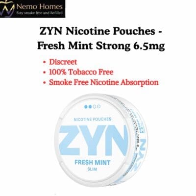 Buy ZYN Nicotine Pouches - Slim Fresh Mint Strong 6.5mg  - Free UK Next Day Delivery (no minimum spend)