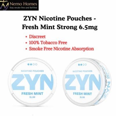 Buy ZYN Nicotine Pouches - Slim Fresh Mint Strong 6.5mg  - Free UK Next Day Delivery (no minimum spend)