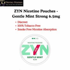 Buy ZYN Nicotine Pouches – Slim Gentle Mint Strong 6.5mg - Free UK Next Day Delivery (no minimum spend)