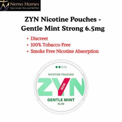 Buy ZYN Nicotine Pouches – Slim Gentle Mint Strong 6.5mg  - Free UK Next Day Delivery (no minimum spend)