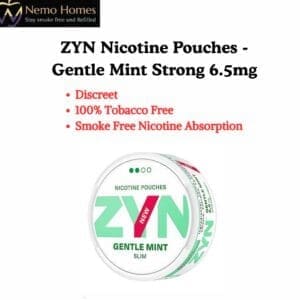 Buy ZYN Nicotine Pouches – Slim Gentle Mint Strong 6.5mg - Free UK Next Day Delivery (no minimum spend)