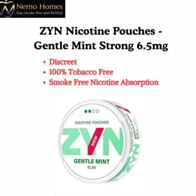 Buy ZYN Nicotine Pouches – Slim Gentle Mint Strong 6.5mg  - Free UK Next Day Delivery (no minimum spend)