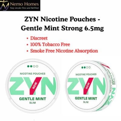 Buy ZYN Nicotine Pouches – Slim Gentle Mint Strong 6.5mg  - Free UK Next Day Delivery (no minimum spend)