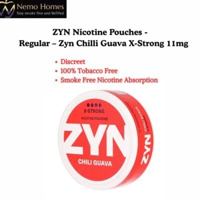 Buy ZYN Nicotine Pouches – Regular Chilli Guava X-Strong 11mg  - Free UK Next Day Delivery (no minimum spend)