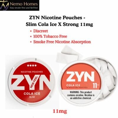 Buy ZYN Nicotine Pouches – Slim Cola Ice X Strong 11mg  - Free UK Next Day Delivery (no minimum spend)