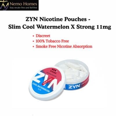 Buy ZYN Nicotine Pouches – Slim Cool Watermelon X Strong 11mg  - Free UK Next Day Delivery (no minimum spend)
