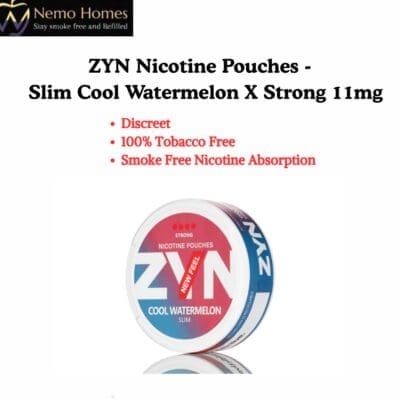 Buy ZYN Nicotine Pouches – Slim Cool Watermelon X Strong 11mg  - Free UK Next Day Delivery (no minimum spend)