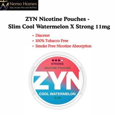 Buy ZYN Nicotine Pouches – Slim Cool Watermelon X Strong 11mg  - Free UK Next Day Delivery (no minimum spend)