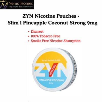 Buy ZYN Nicotine Pouches – Slim Pineapple Coconut Strong 9mg  - Free UK Next Day Delivery (no minimum spend)