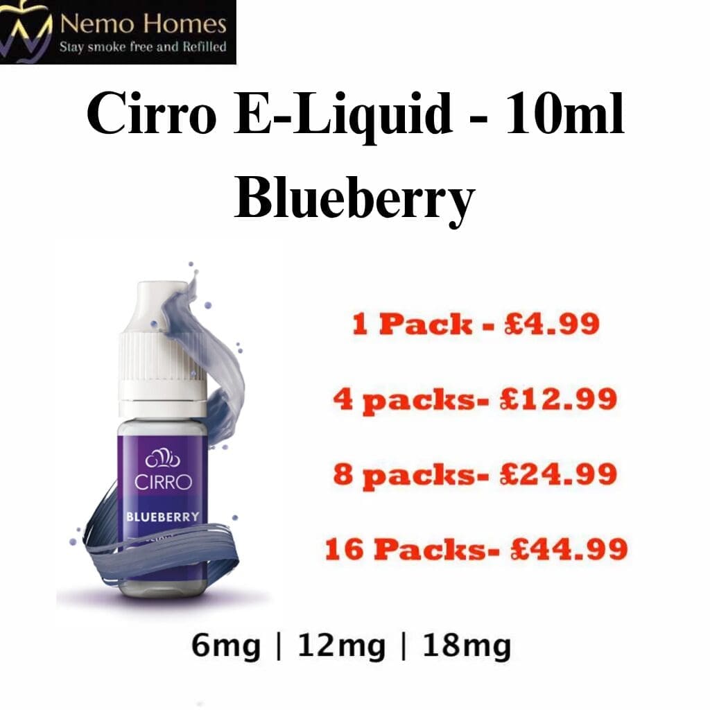 Buy Cirro Blueberry - 10ml E-Liquid - Free UK Next Day Delivery (no minimum spend)