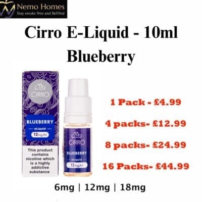 Buy Cirro Blueberry - 10ml E-Liquid - Free UK Next Day Delivery (no minimum spend)