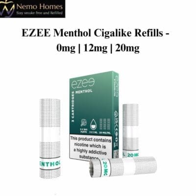 Buy EZEE Menthol Cigalike Refills - 0mg | 12mg | 20mg  - Free UK Next Day Delivery (no minimum spend)