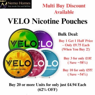 Buy Velo Nicotine Pouches  - Free UK Next Day Delivery (no minimum spend)