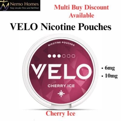 Buy VELO Nicotine Pouches – Cherry Ice  - Free UK Next Day Delivery (no minimum spend)