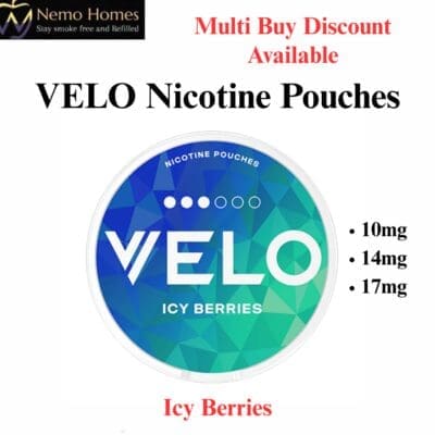 Buy VELO Nicotine Pouches – Icy Berries  - Free UK Next Day Delivery (no minimum spend)