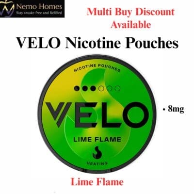 Buy VELO Nicotine Pouches - Lime Flame 8mg  - Free UK Next Day Delivery (no minimum spend)