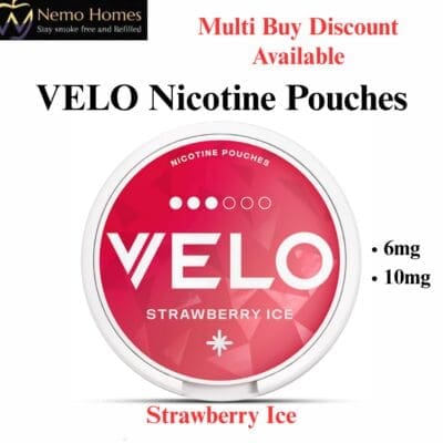 Buy VELO Nicotine Pouches – Strawberry Ice  - Free UK Next Day Delivery (no minimum spend)