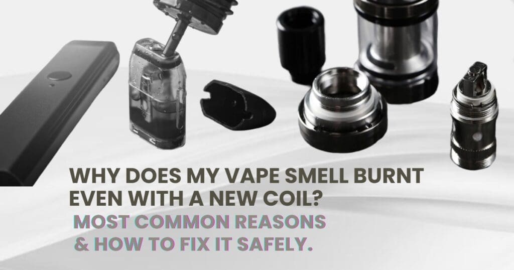 Buy Why Does My Vape Smell Burnt Even With a New Coil? Causes & Fixes - Ultimate Guide: Everything You Need To Know box mod problems - Free UK Next Day Delivery (no minimum spend)