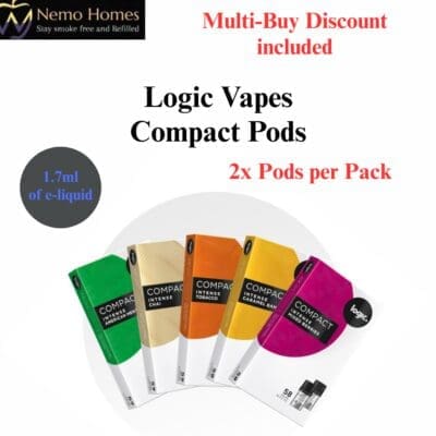 Buy Logic Vapes Compact Pods + Compact Device  - Free UK Next Day Delivery (no minimum spend)