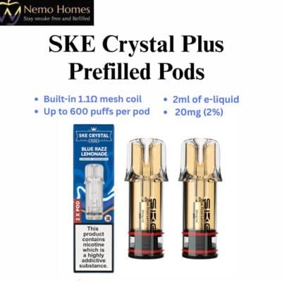 Buy SKE Crystal Plus Pods - Prefilled  - Free UK Next Day Delivery (no minimum spend)