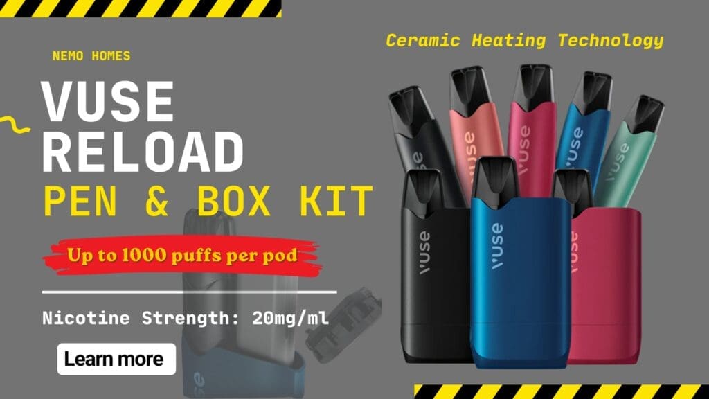 Buy Vuse RELOAD Kit Complete Guide: Pen & Box Device - Everything You Need To Know Explained 20mg nicotine vape - Free UK Next Day Delivery (no minimum spend)