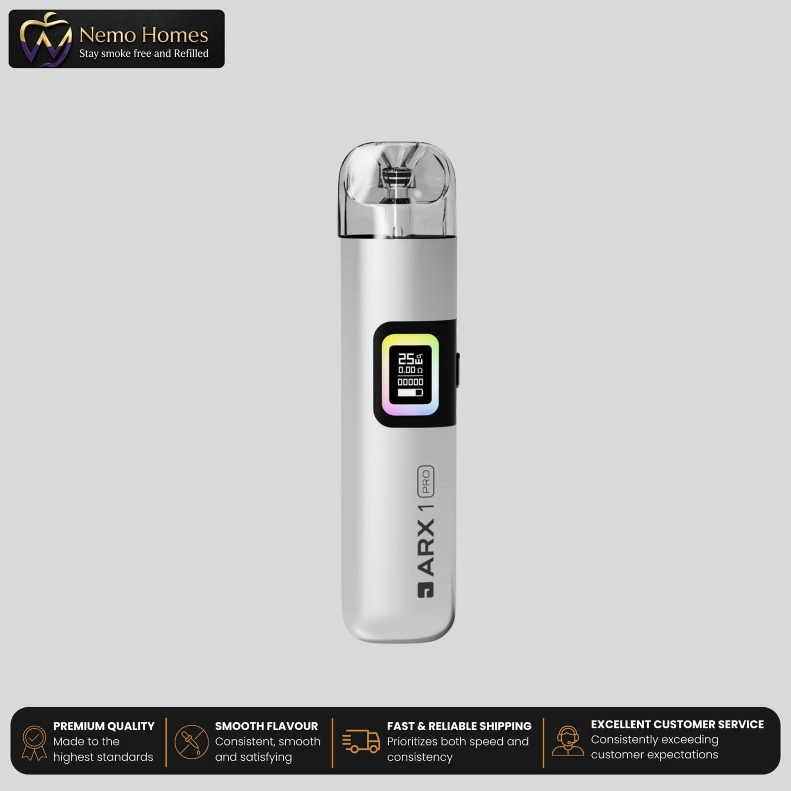 Buy JAC Vapour ARX 1 Pro Refillable Pod Kit | Free Mystery E-Liquid - Free UK Next Day Delivery (no minimum spend)