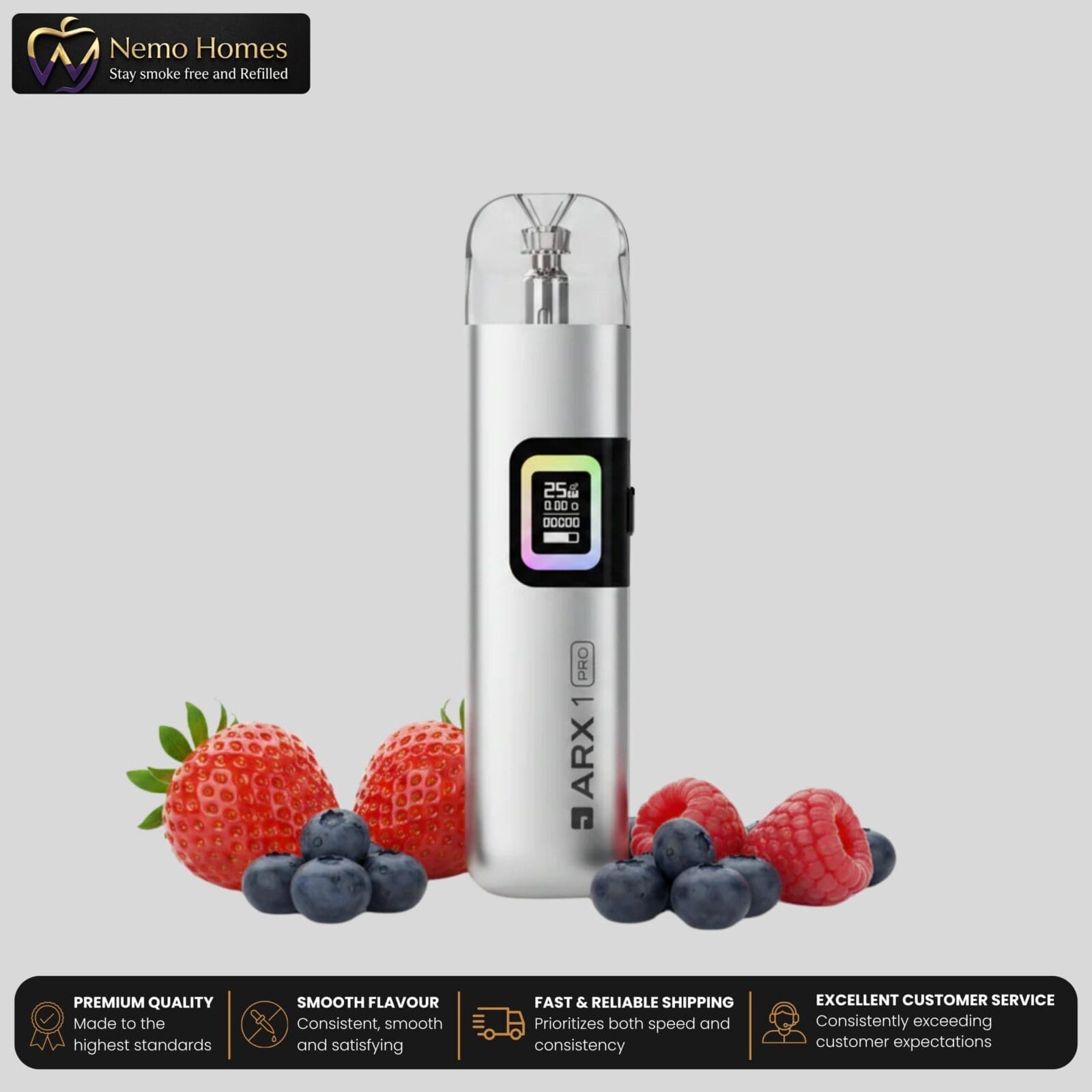 Buy JAC Vapour ARX 1 Pro Refillable Pod Kit | Free Mystery E-Liquid - Free UK Next Day Delivery (no minimum spend)