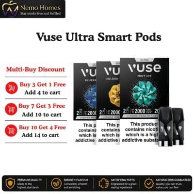 Buy Vuse Ultra Smart Pods - 20mg  - Free UK Next Day Delivery (no minimum spend)
