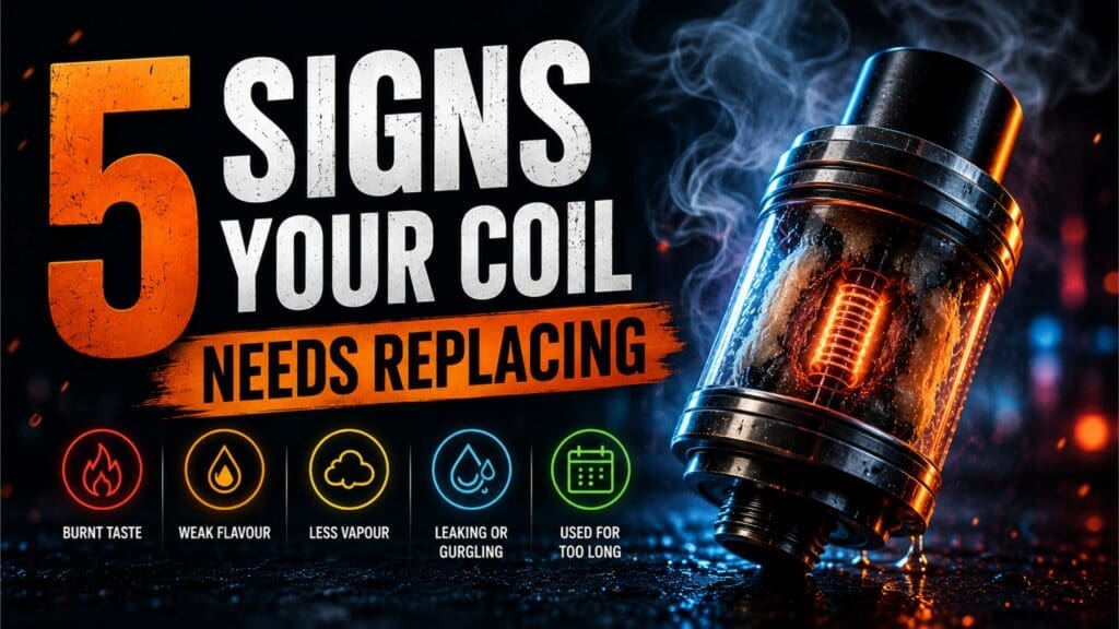 Buy 5 Warning Signs It's Time to Replace Your Vape Coil Burnt Coil - Free UK Next Day Delivery (no minimum spend)