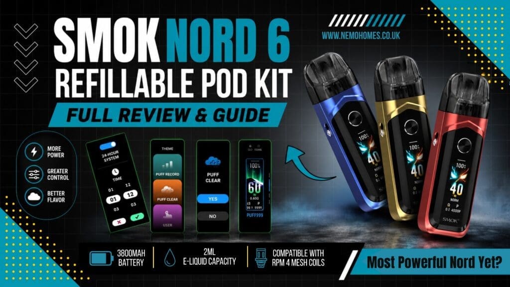 Buy SMOK Nord 6 Pod Kit Review: Is This the Most Powerful Nord Yet? nord 6 pod kit - Free UK Next Day Delivery (no minimum spend)