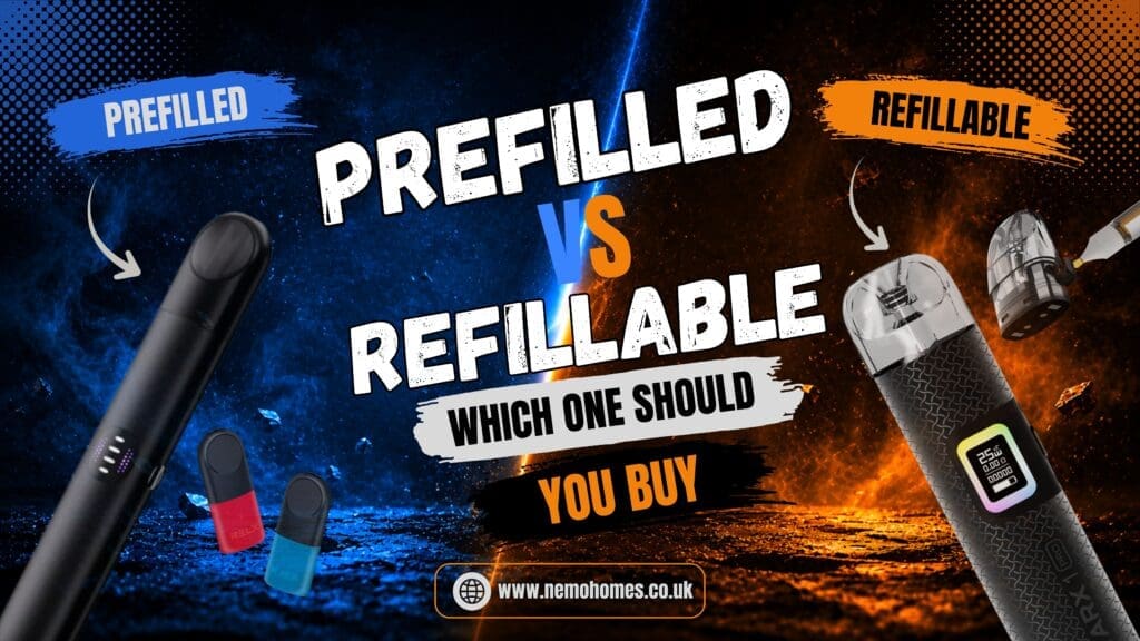 Buy Prefilled or Refillable? Here's How to Choose the Right Vape beginner vape guide - Free UK Next Day Delivery (no minimum spend)