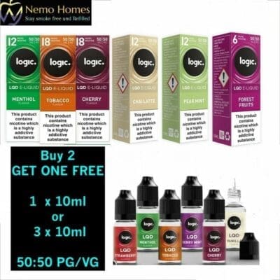 Buy Logic Vapes LQD 50:50 E Liquid  - Free UK Next Day Delivery (no minimum spend)