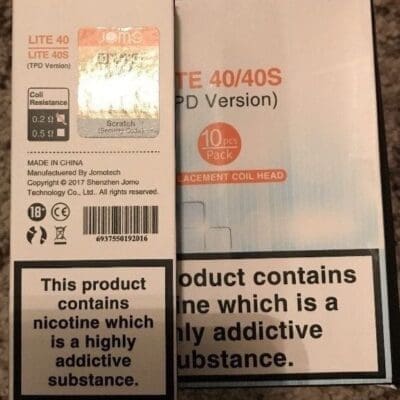 Buy Jomotech Lite 40 and Lite 40s Coil Heads  - Free UK Next Day Delivery (no minimum spend)