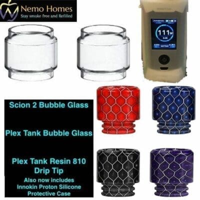 Buy Innokin 810 Drip Tip | Scion Glass | Plex Glass  - Free UK Next Day Delivery (no minimum spend)
