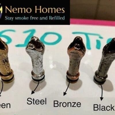 Buy Snake 510 Thread Drip Tip for your Vape Kit. Range from Pattern to Smooth  - Free UK Next Day Delivery (no minimum spend)