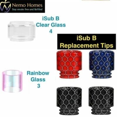 Buy Innokin iSub B Replacement Glass & Resin Drip Tip  - Free UK Next Day Delivery (no minimum spend)